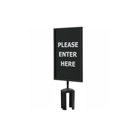 Queueway 7x11 1/4 Acrylic Sign, Black, Please Enter Here Double Side QWAYSIGN-7" X 11"-PLEASE ENTER HERE (BOTH SIDES)